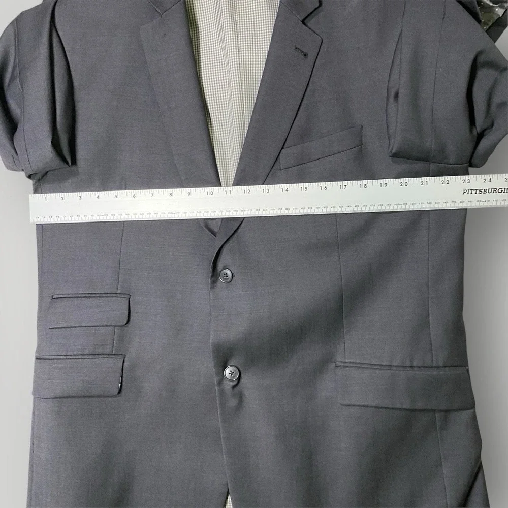Coogi Luxe‎ Wool Shell Blazer Suit Jacket Size 46R Dark Color *See Photos*